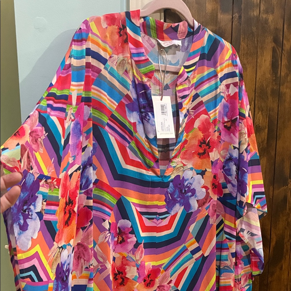 Johnny Was Summer Stripe Maxi Caftan